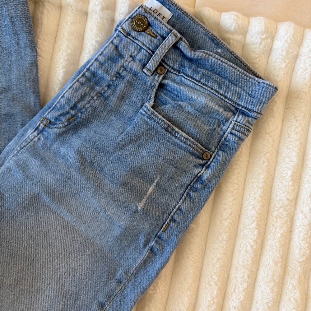 LOFT high Waist Skinny Women's Blue Jeans - Picture 2 of 9